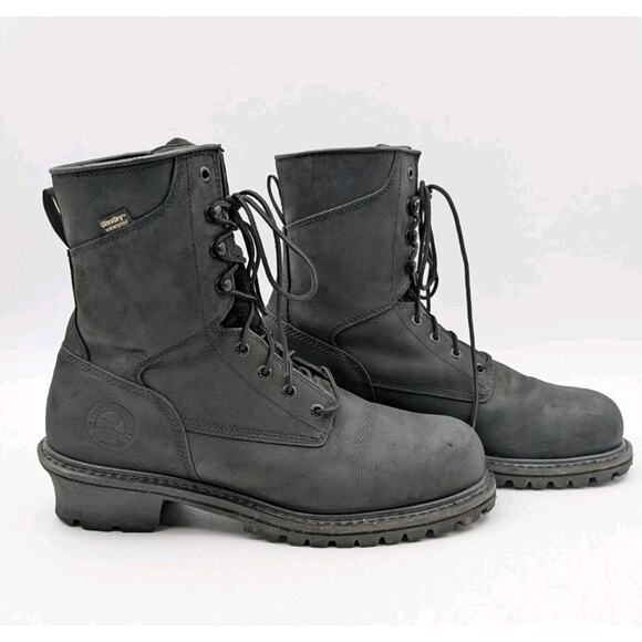 Red Wing Irish Setter Steel Toe Work Boots Mens 12 D 8” Black EH Waterproof main image 10